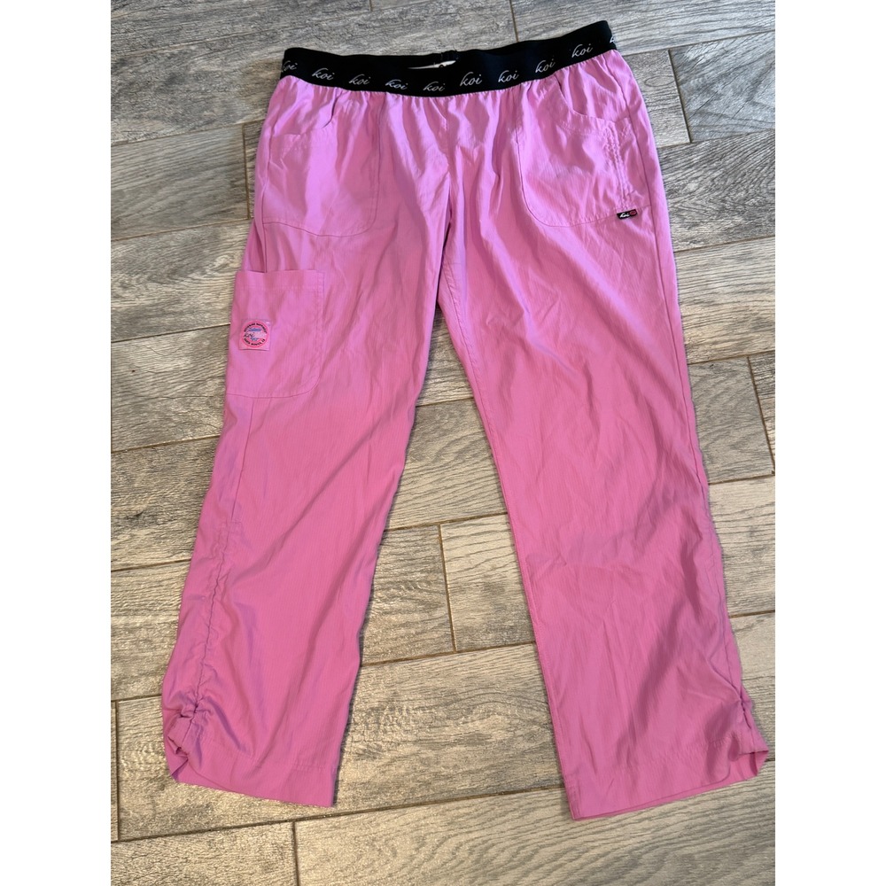 Koi Lite Peace Scrub Pants XL Petite Pink Slim Fit Cargo 720-P Womens‎ Uniform